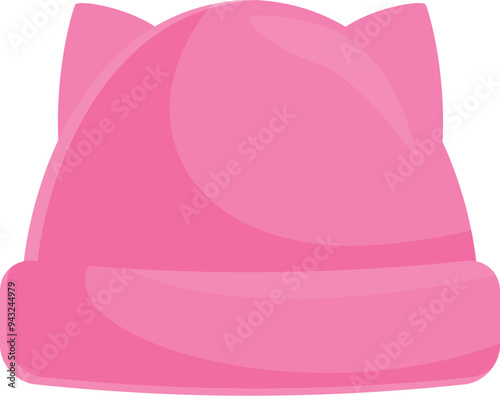Pink pussy hat with cat ears, a symbol of female empowerment and protest