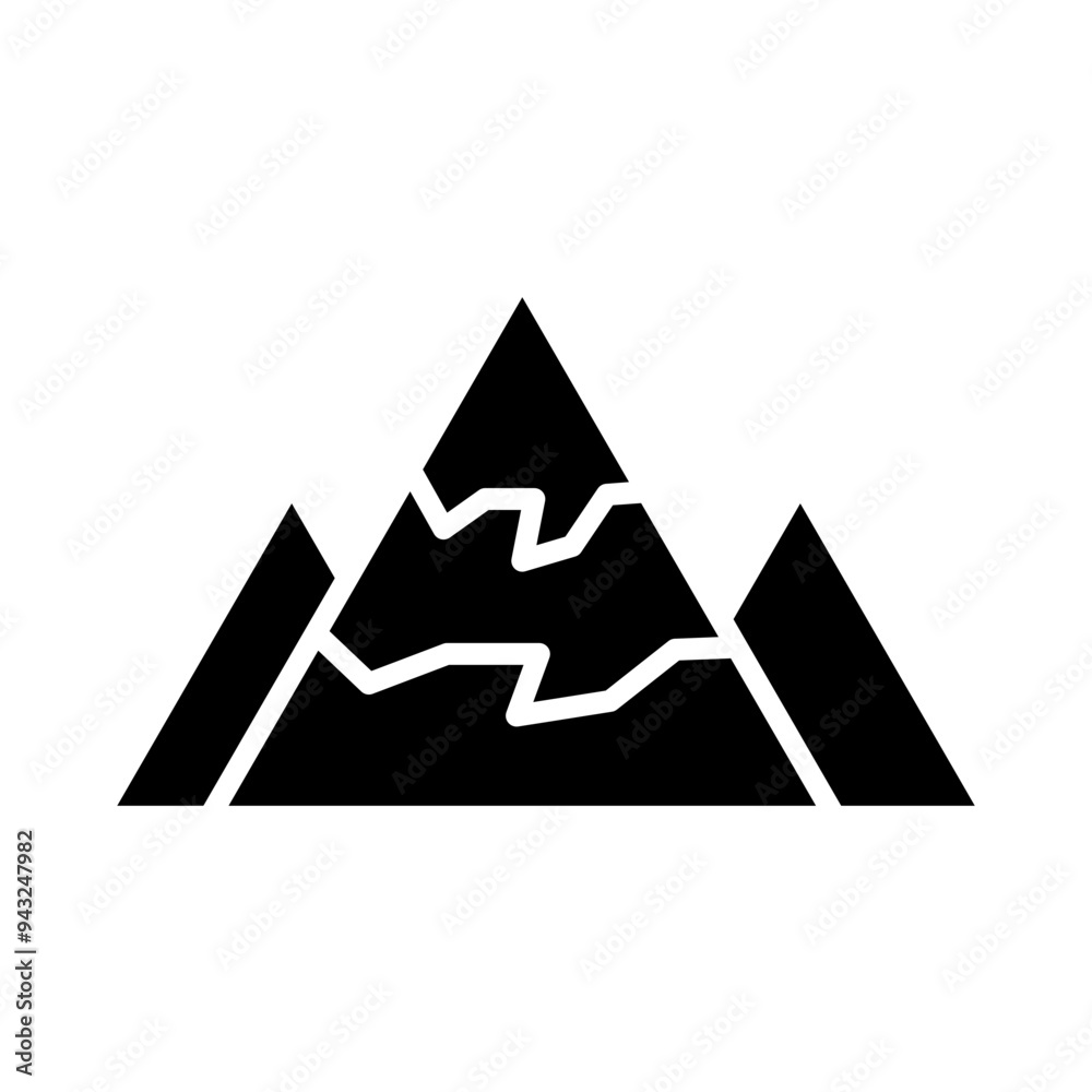 Snowcovered Mountain glyph icon Snowcovered Mountain glyph icon