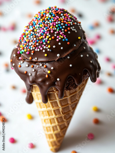 a chocolate-dipped ice crea...