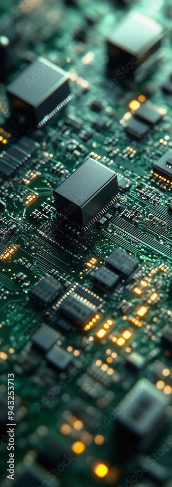 Abstract futuristic background in mint colors. Abstract microcircuits and processors. AI generative Abstract futuristic background in mint colors. Abstract microcircuits and processors. AI generative