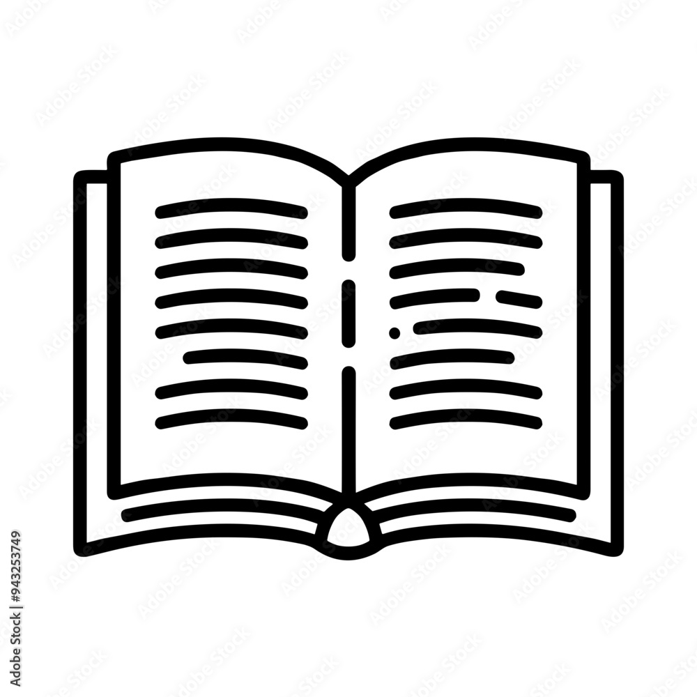 An open book illustration symbolizes knowledge sharing and education, making it perfect for educational websites and learning platforms