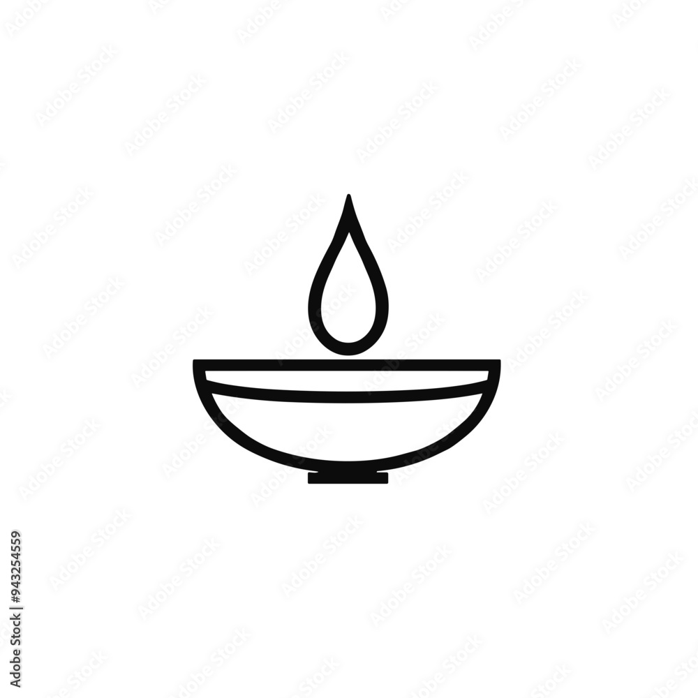 A minimalist design features a bowl with a droplet above it, conveying the essence of liquid or oil, ideal for clean, modern user interfaces, diwali concept A minimalist design features a bowl with a droplet above it, conveying the essence of liquid or oil, ideal for clean, modern user interfaces, diwali concept