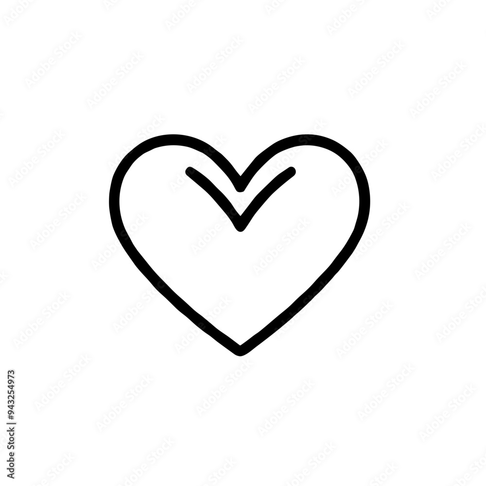 A minimalist heart design with a clean line drawing, ideal for expressing love, positivity, and creativity in various art and graphic projects A minimalist heart design with a clean line drawing, ideal for expressing love, positivity, and creativity in various art and graphic projects