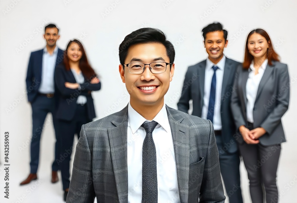 asian business people man good looking in studio. portrait businessman in grey suit confident friendly face isolated on white background, ai asian business people man good looking in studio. portrait businessman in grey suit confident friendly face isolated on white background, ai