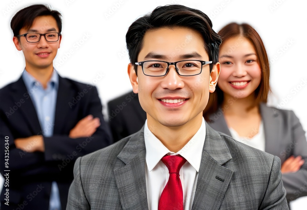 asian business people man good looking in studio. portrait businessman in grey suit confident friendly face isolated on white background, ai asian business people man good looking in studio. portrait businessman in grey suit confident friendly face isolated on white background, ai