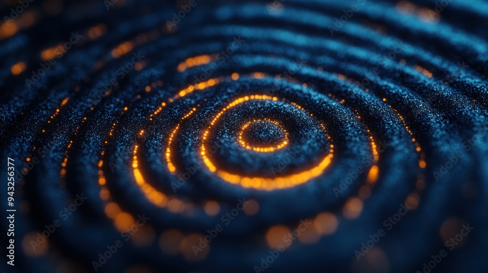 Abstract Circular Pattern with Glowing Lights Abstract Circular Pattern with Glowing Lights