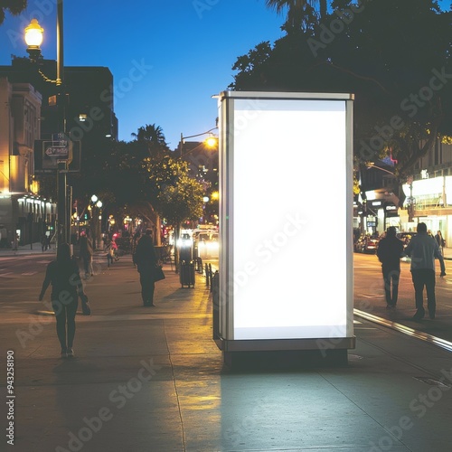 Personnalize a publicity display for use in an urban environment at night
