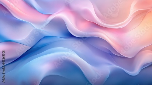 Soft, flowing abstract waves in pastel colors blend seamlessly to create a tranquil and soothing background perfect for artistic endeavors