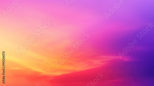 Vibrant sunset sky with gradient colors of pink, orange, and purple clouds Generative AI