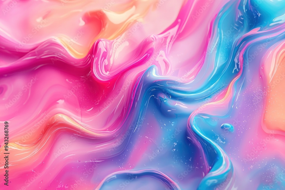 Vivid abstract fluid waves in bright pink, orange, and blue colors creating a dynamic and vibrant composition Generative AI Vivid abstract fluid waves in bright pink, orange, and blue colors creating a dynamic and vibrant composition Generative AI