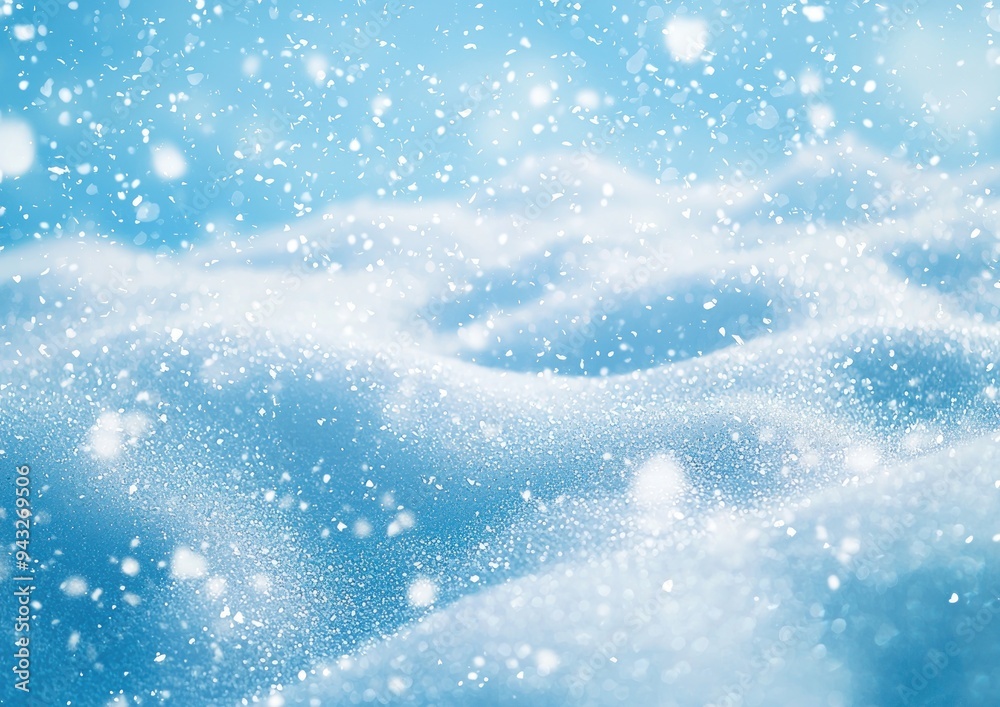 Winter sunrise with snowfall over a snowy evergreen tree in the foreground Generative AI Winter sunrise with snowfall over a snowy evergreen tree in the foreground Generative AI