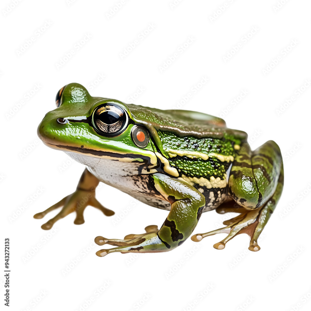Obraz premium pond frog isolated on white background