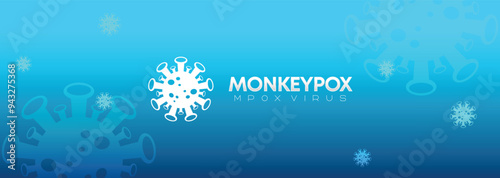 Monkeypox or mpox is a virus that infects humans through transmission from animals. web banner, header, and background cover for orthopoxvirus infectious zoonotic diseases