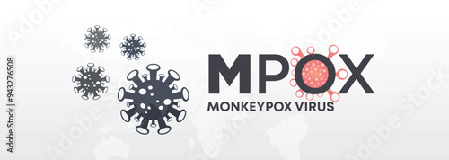 Monkeypox or mpox is a virus that infects humans through transmission from animals. web banner, header, and background cover for orthopoxvirus infectious zoonotic diseases