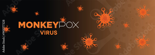 Monkeypox or mpox is a virus that infects humans through transmission from animals. web banner, header, and background cover for orthopoxvirus infectious zoonotic diseases