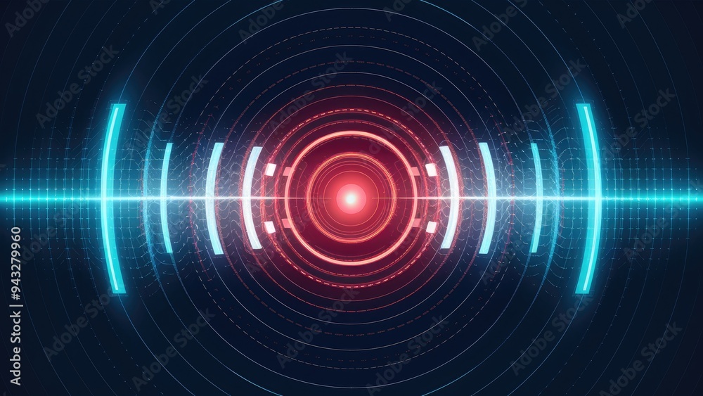 Abstract illustration of radio wave signals. Abstract illustration of radio wave signals.