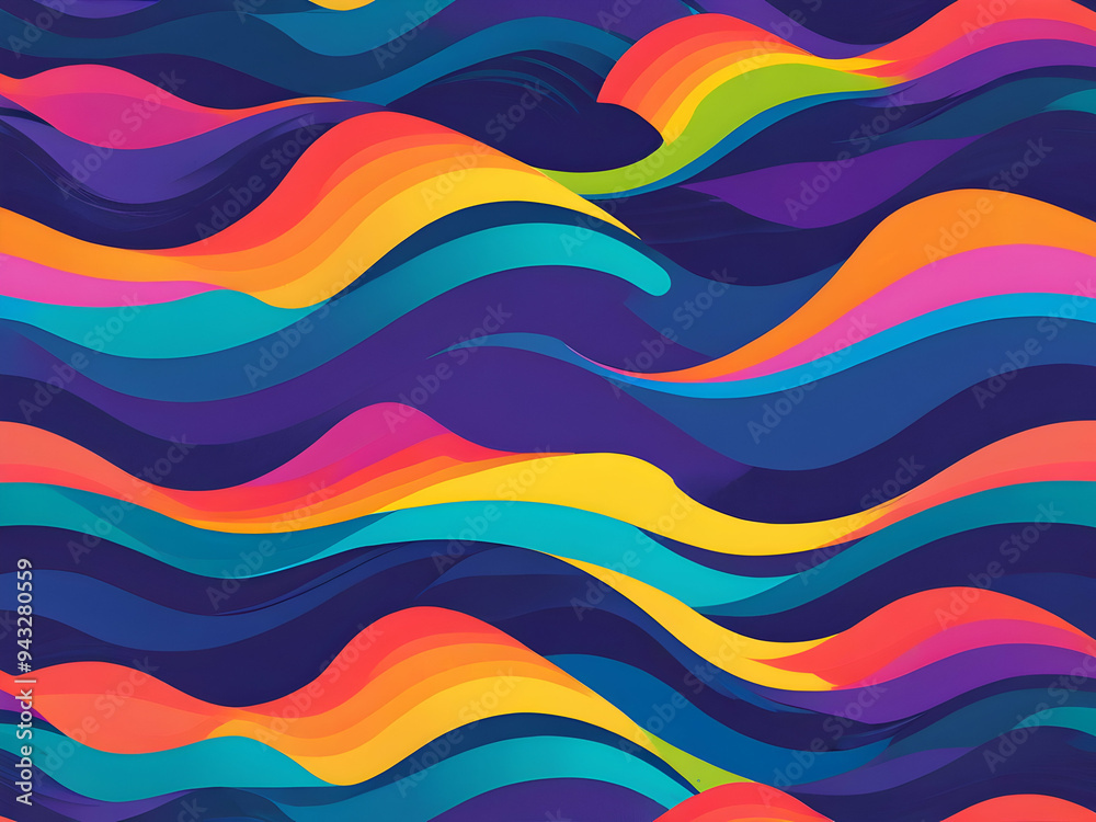 Obraz premium seamless pattern with colorful stripes,Ai generated