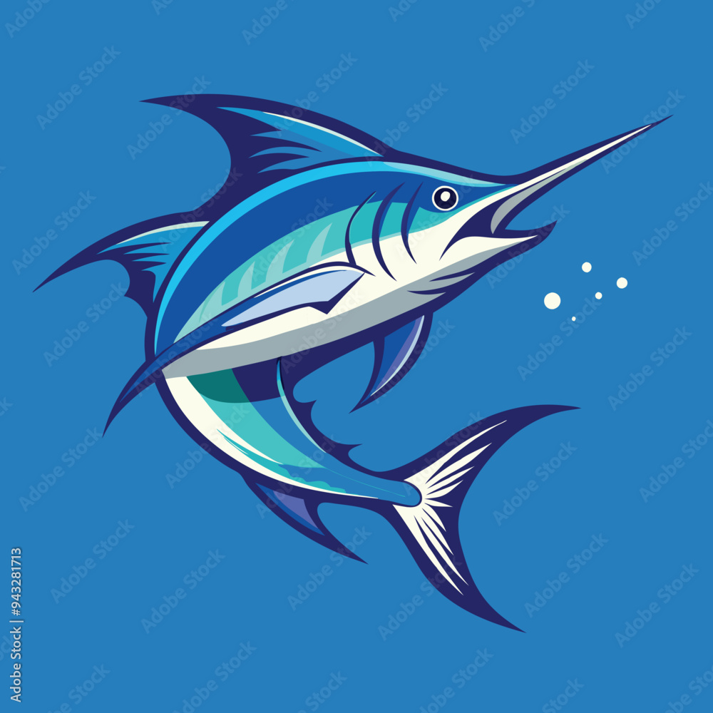 Fototapeta premium martin fish illustration