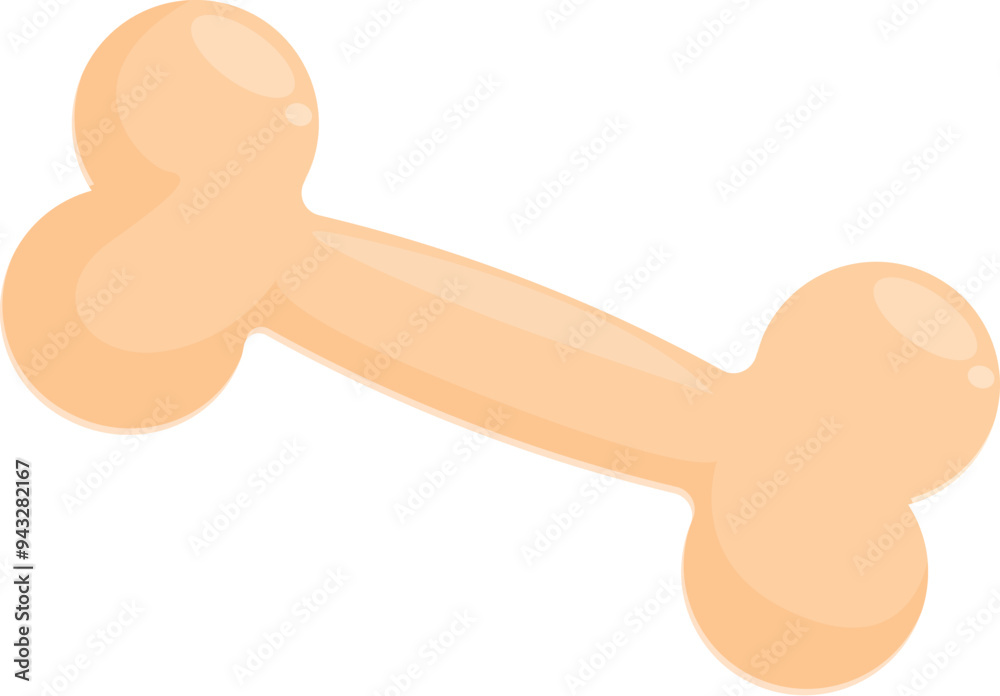 Big, beige dog bone perfect for playful pups who love to chew and play Big, beige dog bone perfect for playful pups who love to chew and play