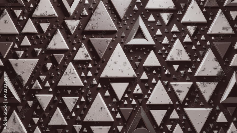 Black and White Seamless Pattern for Textile and Wallpaper Design Featuring Triangle Motif and Texture. Black and White Seamless Pattern for Textile and Wallpaper Design Featuring Triangle Motif and Texture.