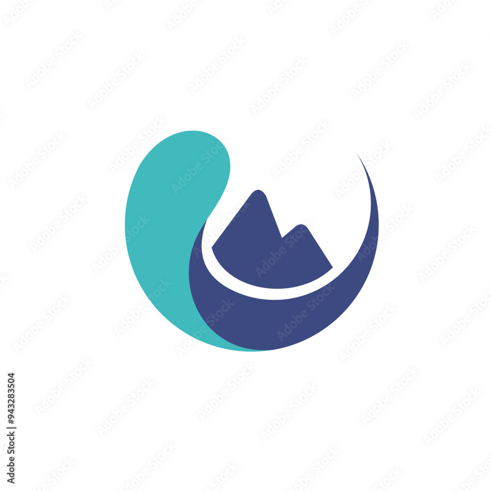 mountain spring water icon logo mountain spring water icon logo