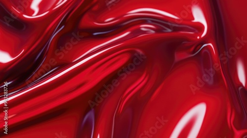 Close up of a glossy red aesthetic backdrop perfect for wallpaper use
