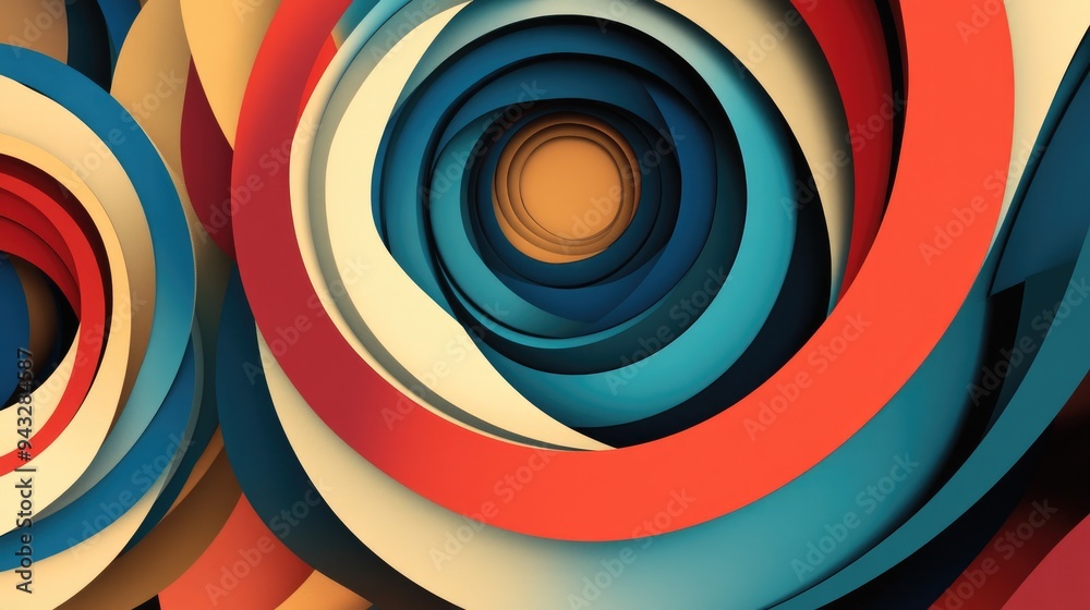 Fototapeta premium Abstract circular design pattern