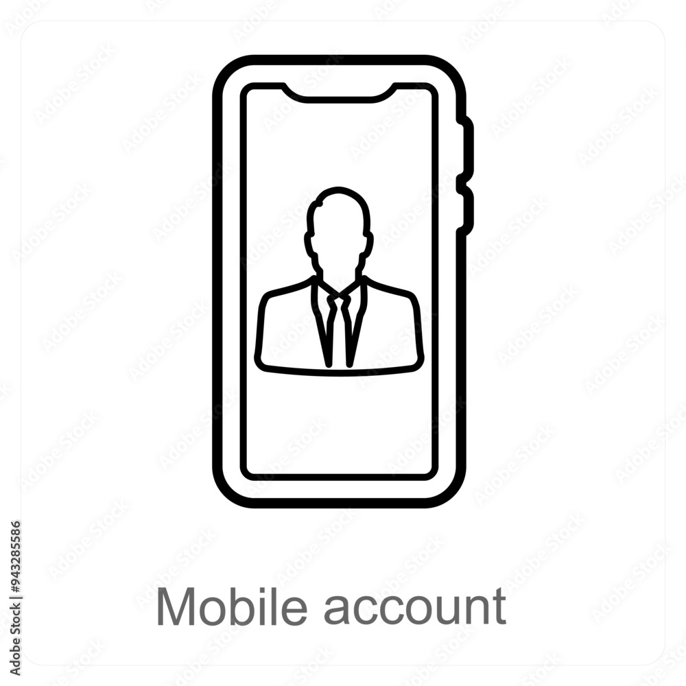 Mobile Account and app icon concept