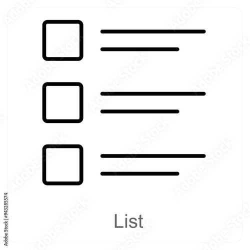 List and bullets icon concept