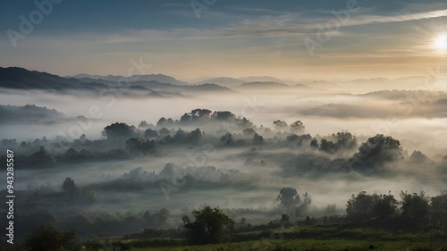 fog over the mountains