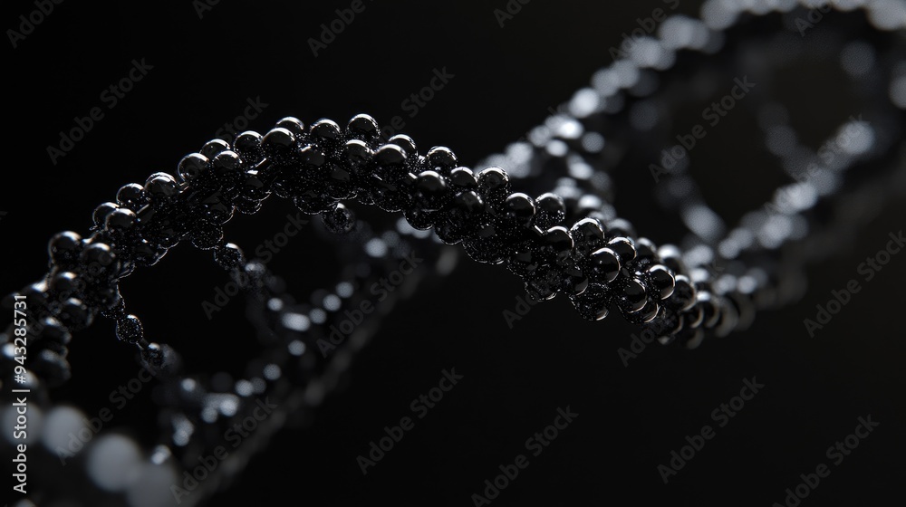 Black colored DNA chain Black colored DNA chain