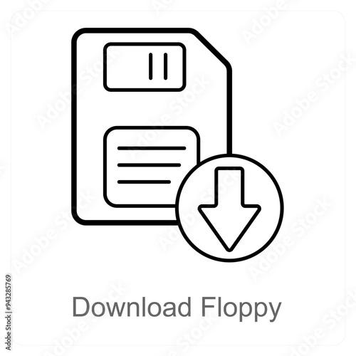 Download Floppy and disk icon concept