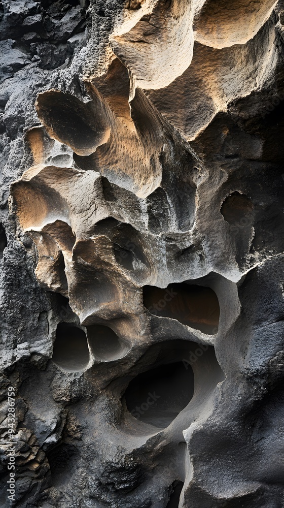 Abstract Rock Formations with Cavities and Crevices Abstract Rock Formations with Cavities and Crevices