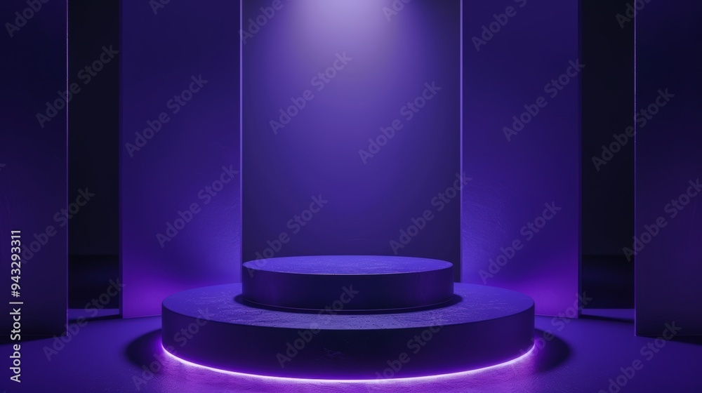 Purple pedestal with glow Purple pedestal with glow