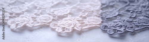 Delicate Lace Textures, elegant seamless patterns of lace in soft pastel hues, showcasing intricate details, minimalist backdrop, inviting free space for creative expression