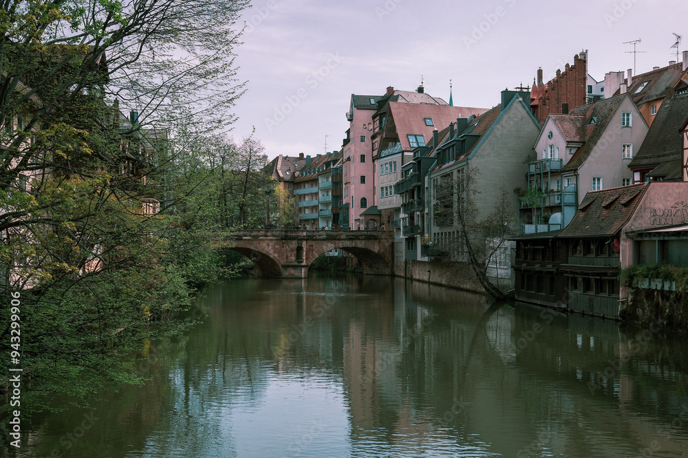 Fototapeta premium View of Nuremberg's old town, Germany.