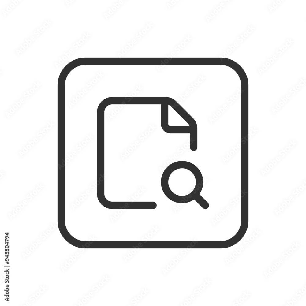 Search document icon. Modern, simple flat vector illustration for web site or mobile app