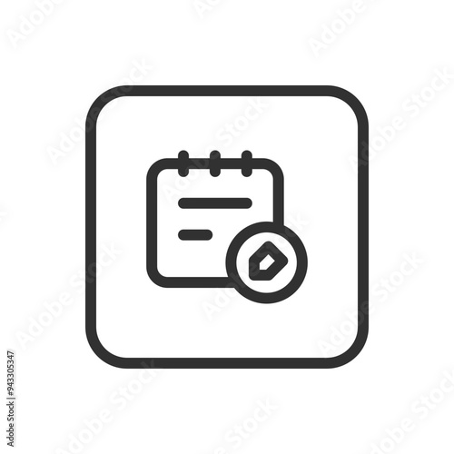 Edit document icon. Modern, simple flat vector illustration for web site or mobile app