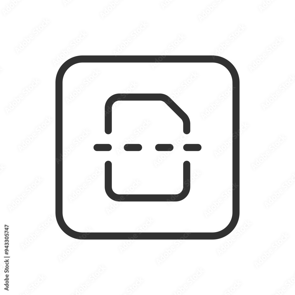 Cut document icon . Modern, simple flat vector illustration for web site or mobile app