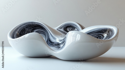 Swirling Pattern Design, A stylish design featuring smooth vessels and swirling patterns, ideal for modern and artistic themes in decor and graphics