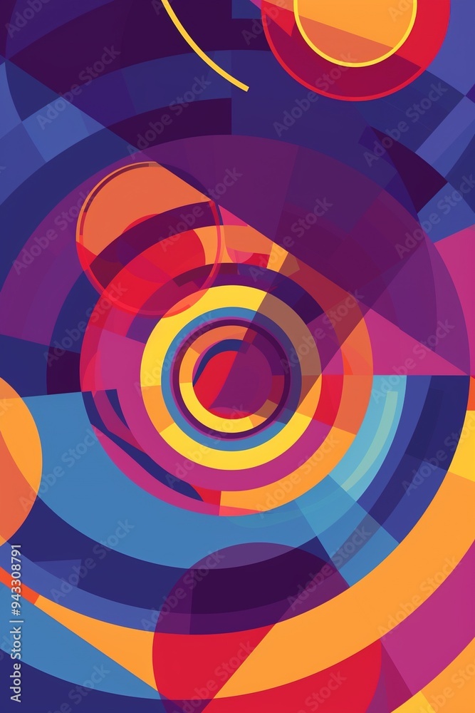 Obraz premium book cover with geometric shapes arranged in a mosaic-like pattern, symbolizing the diverse experiences encountered