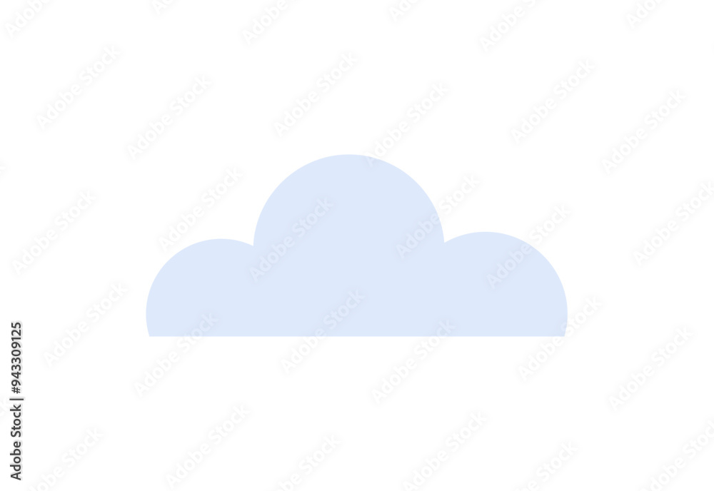 Light blue cloud icon on white background. Suitable for cloud computing, data storage, internet services, and digital infrastructure illustrations. Light blue cloud icon on white background. Suitable for cloud computing, data storage, internet services, and digital infrastructure illustrations.