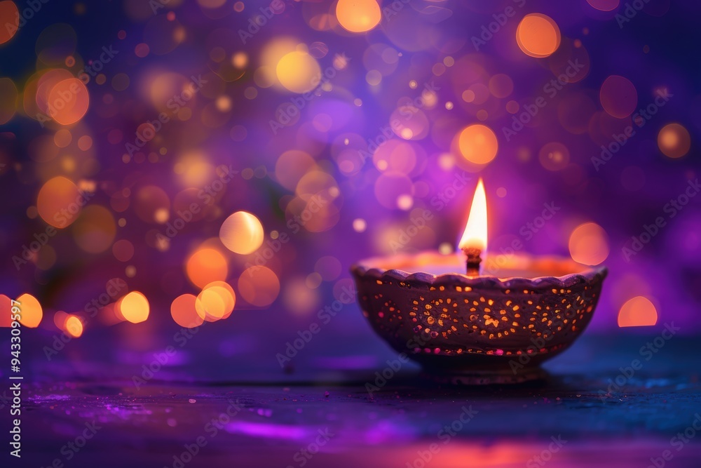 A single candle glows A single candle glows