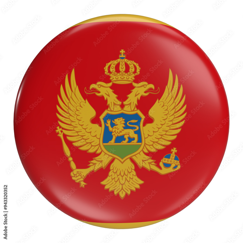 Montenegro round flag icon with transparent background Montenegro round flag icon with transparent background