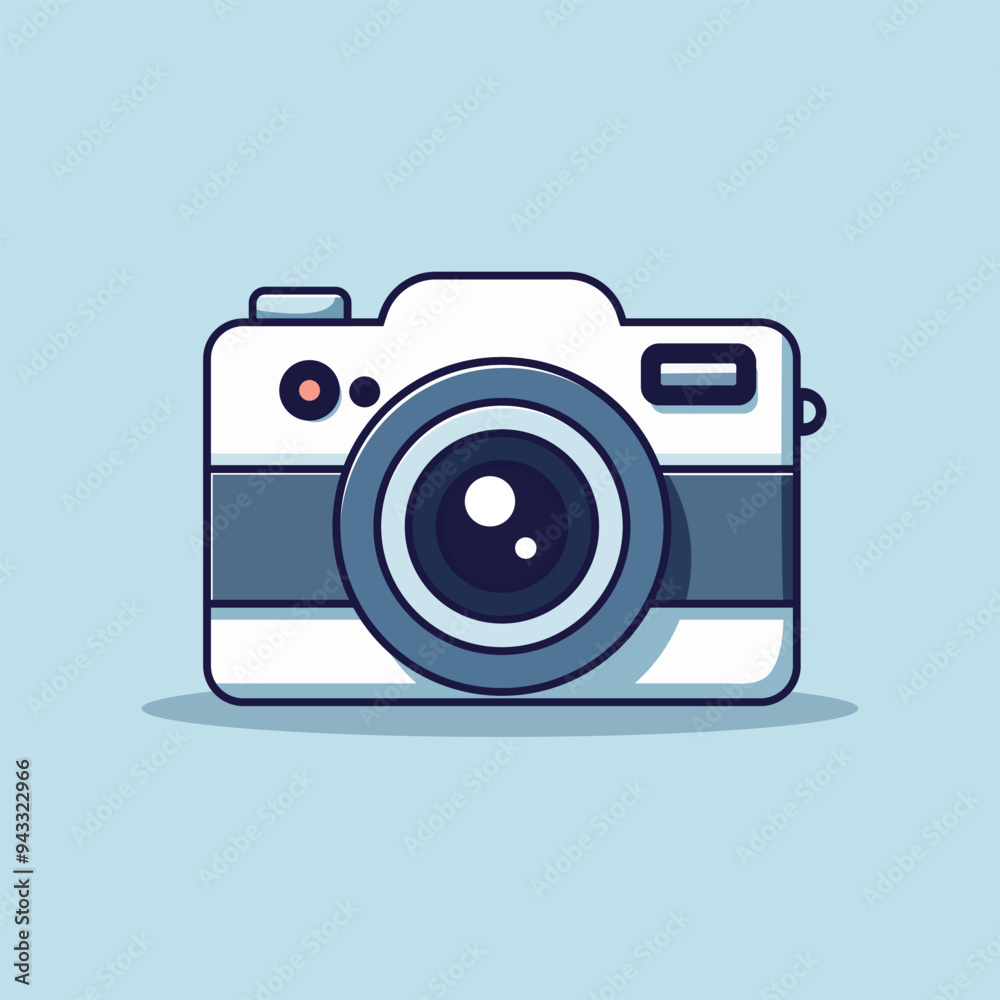 Digital Camera Vector Icon Illustration. Camera Icon Concept White Isolated. Flat Cartoon Style Digital Camera Vector Icon Illustration. Camera Icon Concept White Isolated. Flat Cartoon Style