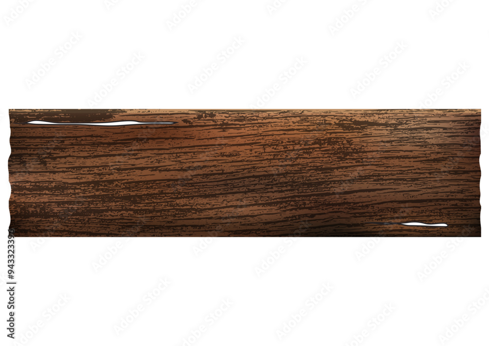 Dirty antique wooden board vector illustration