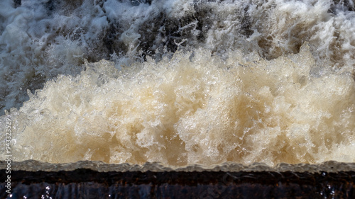 dam flood gate overflow detail from above photo