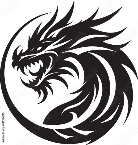 Dragon silhouette design