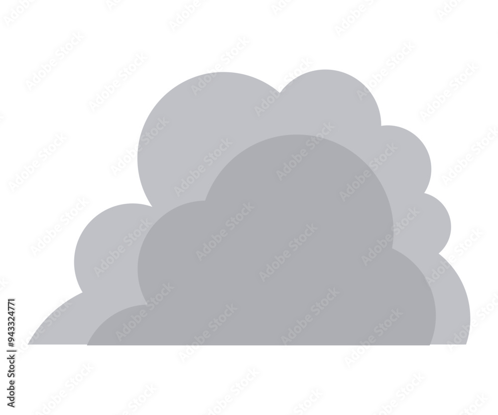 Minimalist grey cloud smog icon, flat and simple, representing atmospheric conditions, weather, and the environment. Smoke icon Minimalist grey cloud smog icon, flat and simple, representing atmospheric conditions, weather, and the environment. Smoke icon