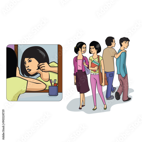 Physical and emotional changes in women during puberty